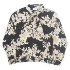 ALFRED DUNNER Petite Womens Printed Shirt Black Collared Floral UK 12