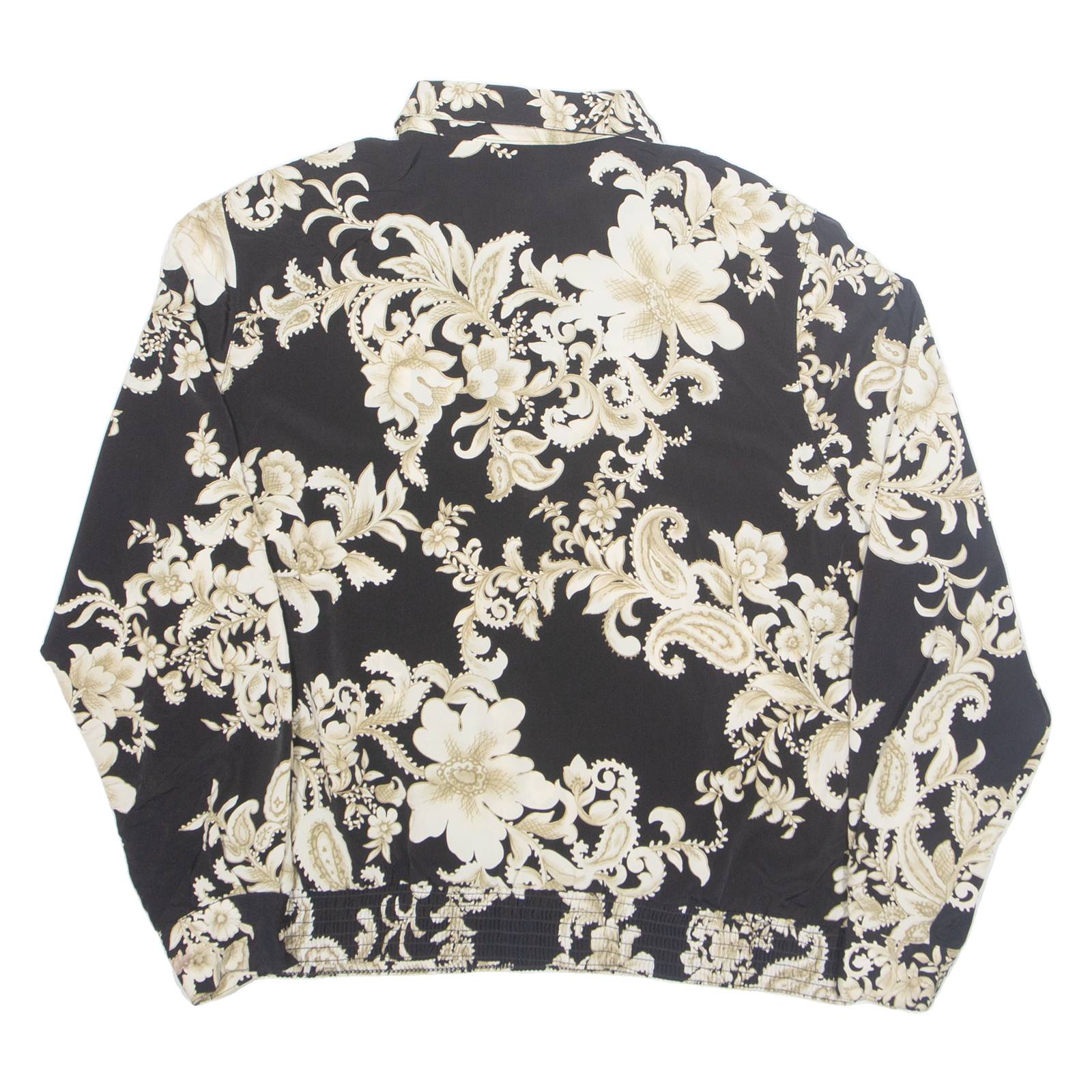 ALFRED DUNNER Petite Womens Printed Shirt Black Collared Floral UK 12