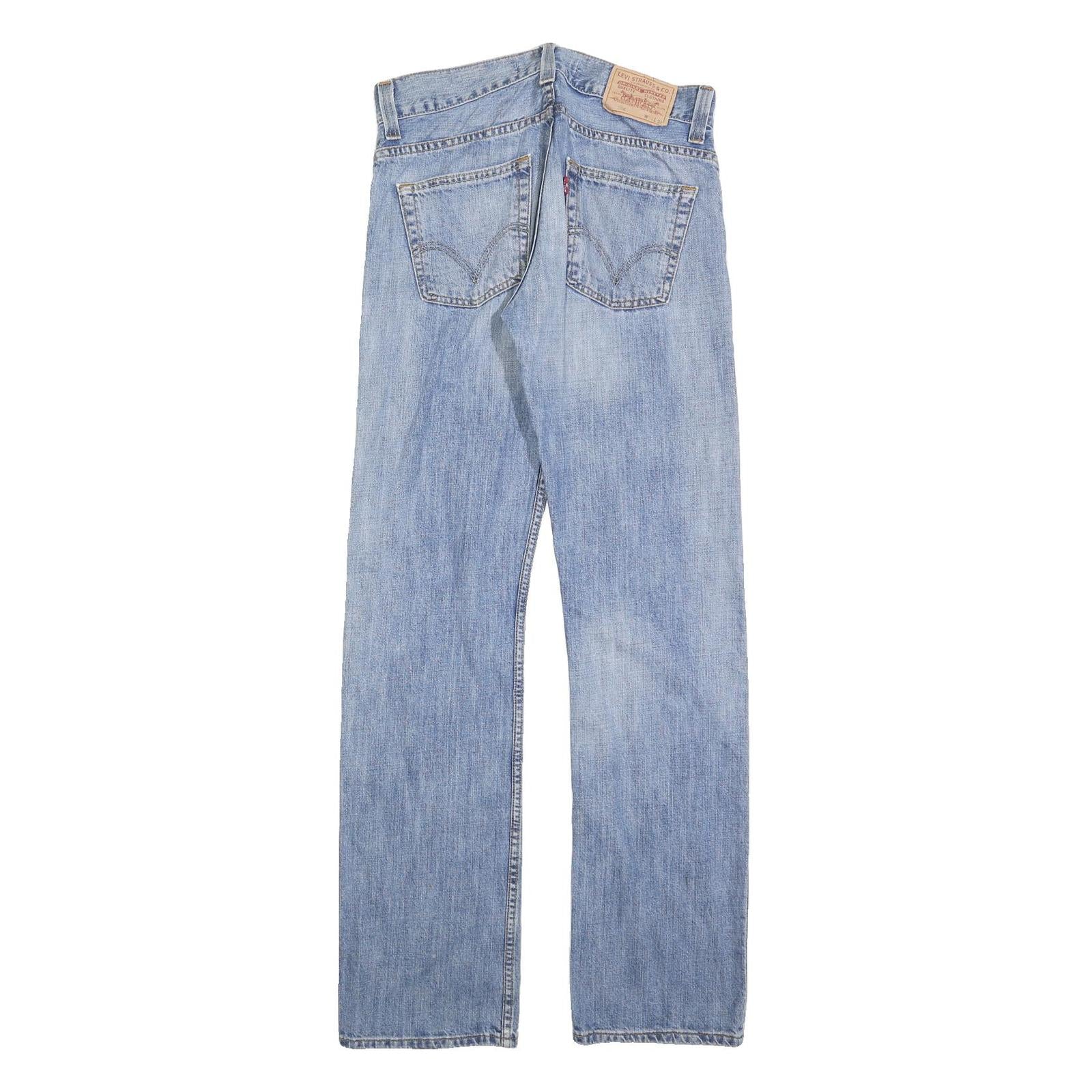 LEVI'S 506 Mens Jeans Blue Regular Straight Denim Rinse W30 L36 Classic Cotton