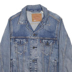 LEVI'S Mens Blue Denim Jacket S Cotton Blend Button Closure Classic Fit Vintage