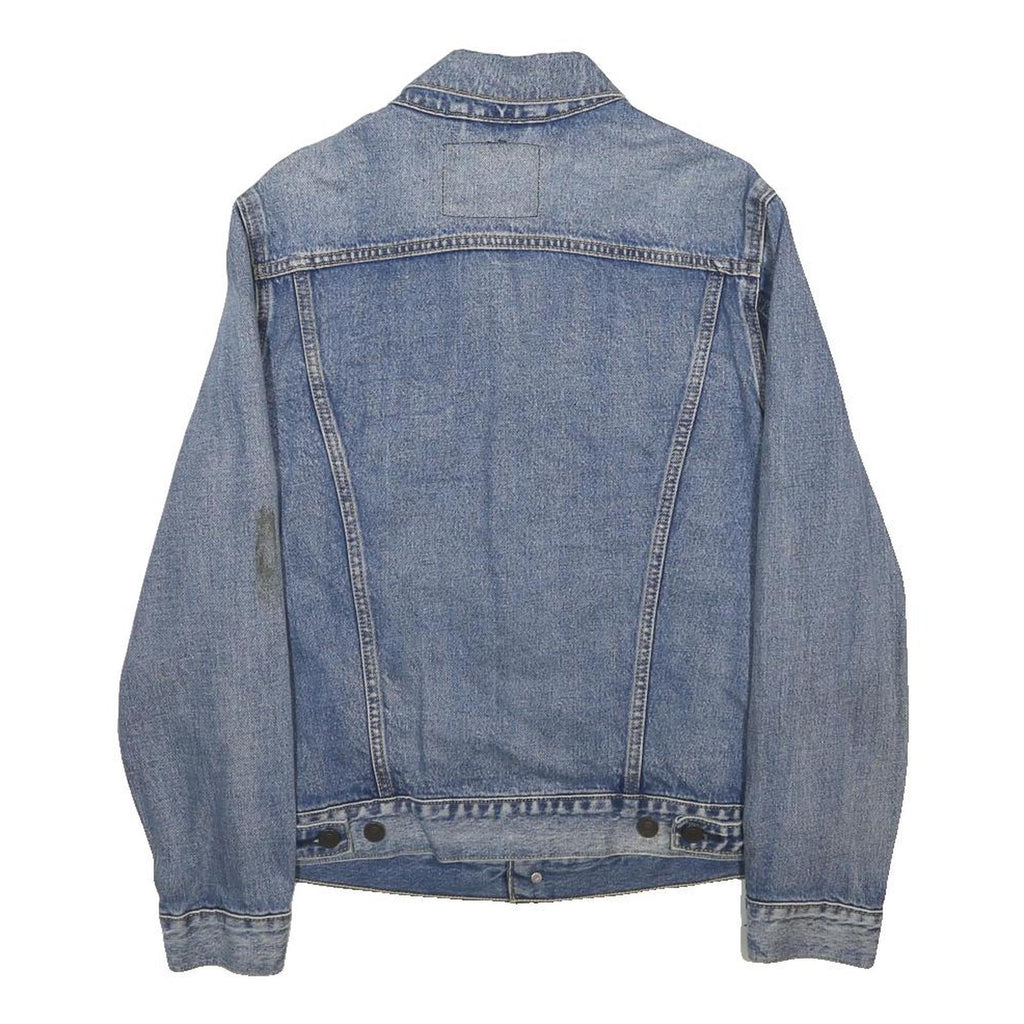 LEVI'S Mens Blue Denim Jacket S Cotton Blend Button Closure Classic Fit Vintage