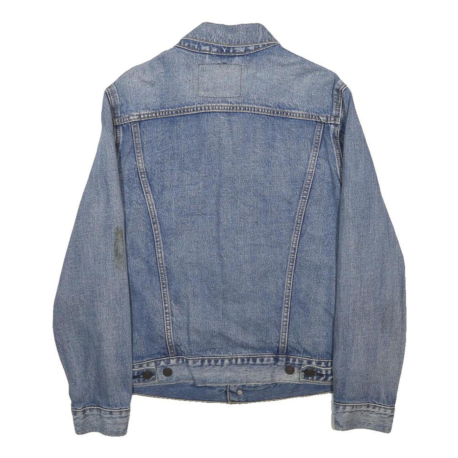 LEVI'S Mens Blue Denim Jacket S Cotton Blend Button Closure Classic Fit Vintage