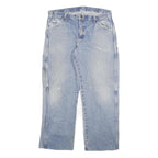 DICKIES Mens Relaxed Light Blue Denim Jeans W36 L29 Workwear Utility Pocket Zip