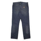 CARHARTT Mens Regular Blue Jeans Denim Medium W36 L34 Casual Zip Pocket