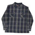 ST JOHNS BAY Mens Blue & Grey Plaid Shirt XL Cotton Blend Casual Long Sleeve