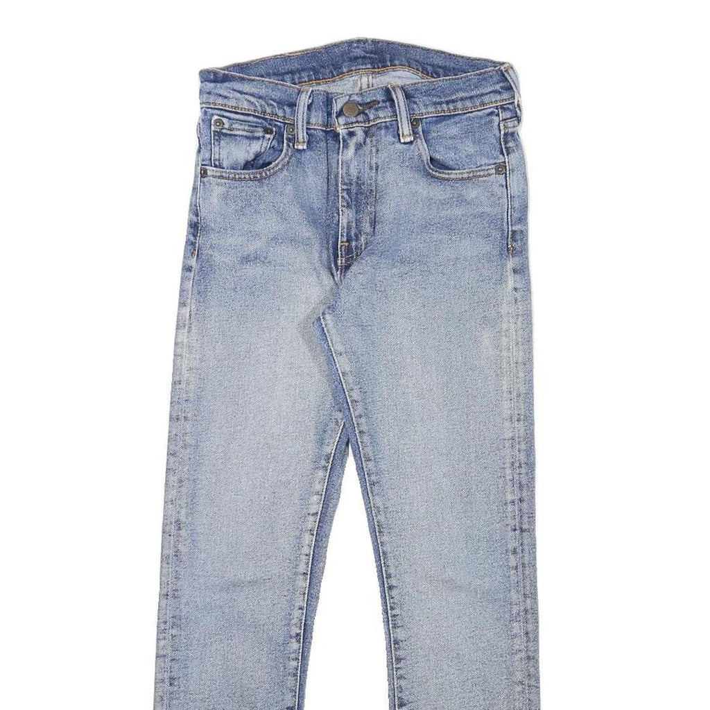 LEVI'S Womens Regular Blue Denim Straight Raw Edge Jeans W25 L26 Casual