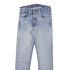 LEVI'S Womens Regular Blue Denim Straight Raw Edge Jeans W25 L26 Casual