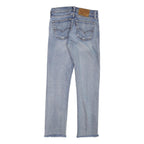 LEVI'S Womens Regular Blue Denim Straight Raw Edge Jeans W25 L26 Casual