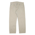 LEVI'S Mens Cotton Blend Beige Regular Fit Straight Leg Trousers W34 L28 Casual