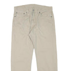 LEVI'S Mens Cotton Blend Beige Regular Fit Straight Leg Trousers W34 L28 Casual