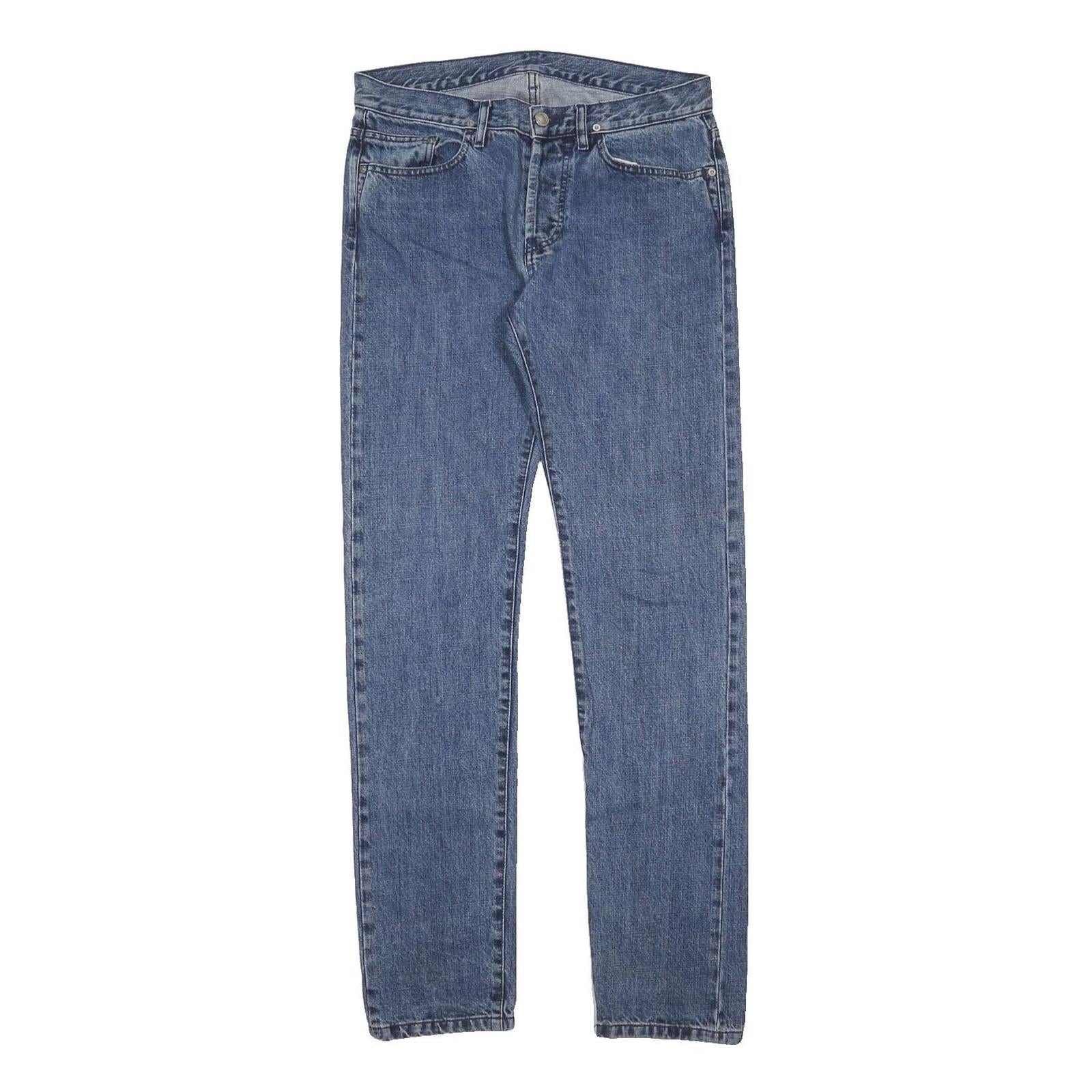 KENZO Mens Regular Fit Blue Denim Jeans Button W32 L32 Classic Style