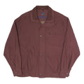 Mens Maroon Casual Zip Jacket L Polyester Blend Plain Lightweight Outerwear