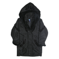 NORTHERN CLIMATE Womens Black Hooded Zip Jacket S Polyester Blend Plain Velvet