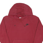 NIKE Mens Red Hoodie M Cotton Blend Pullover Casual Sports Sweatshirt