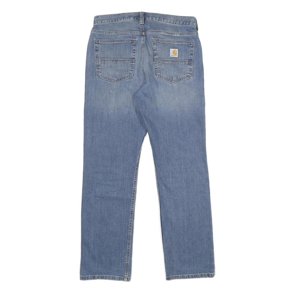 CARHARTT Mens Jeans Blue Relaxed Straight Denim Medium W31 L30 Workwear Zip