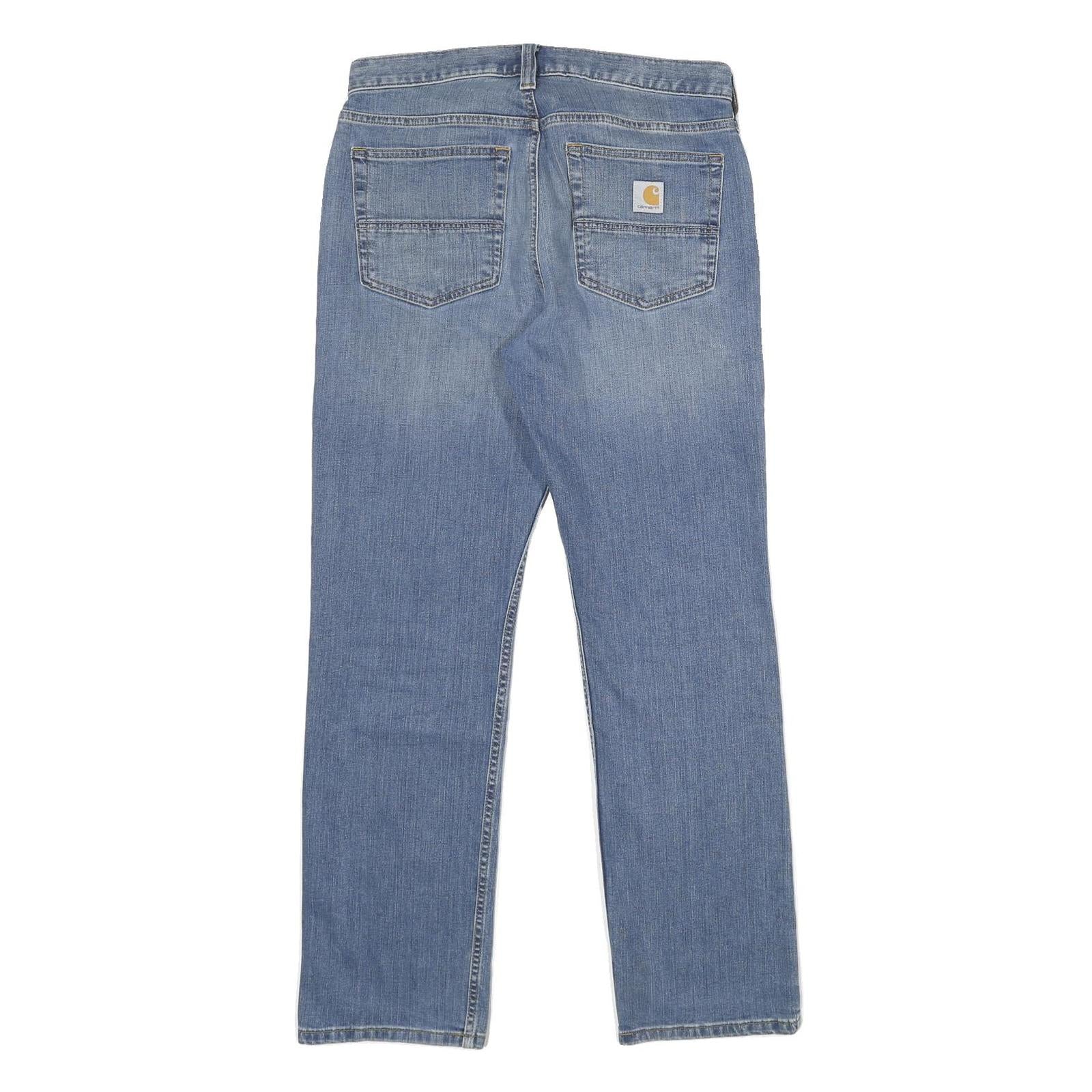 CARHARTT Mens Jeans Blue Relaxed Straight Denim Medium W31 L30 Workwear Zip