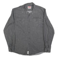 WRANGLER Mens Grey Cotton Blend Shirt L Casual Long Sleeve Button Front