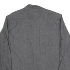 WRANGLER Mens Grey Cotton Blend Shirt L Casual Long Sleeve Button Front