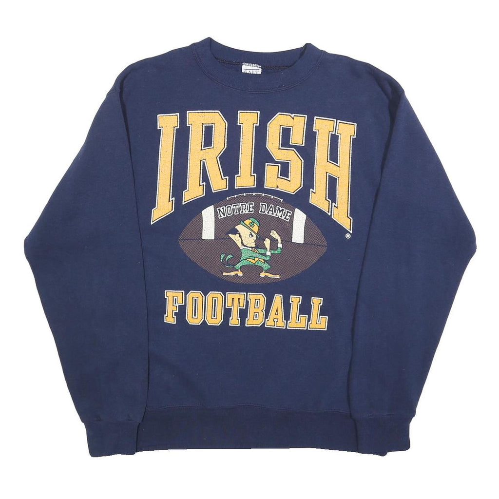 GALT SAND Mens Navy Irish Football Crew Neck L Sweatshirt Cotton Blend Comfort