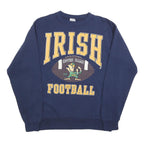 GALT SAND Mens Navy Irish Football Crew Neck L Sweatshirt Cotton Blend Comfort