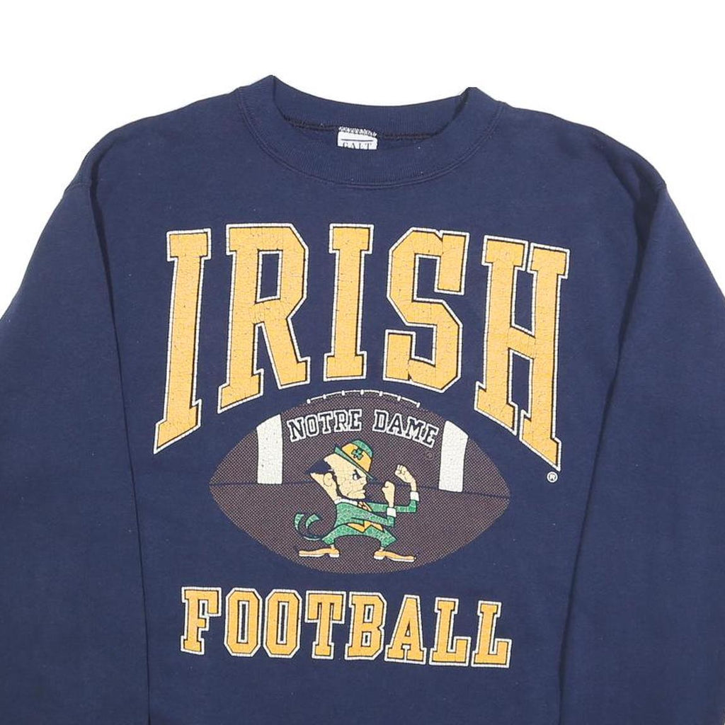 GALT SAND Mens Navy Irish Football Crew Neck L Sweatshirt Cotton Blend Comfort