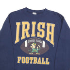 GALT SAND Mens Navy Irish Football Crew Neck L Sweatshirt Cotton Blend Comfort