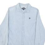 TOMMY HILFIGER Womens Blue Shirt L Cotton Blend Button Down Long Sleeve Classic