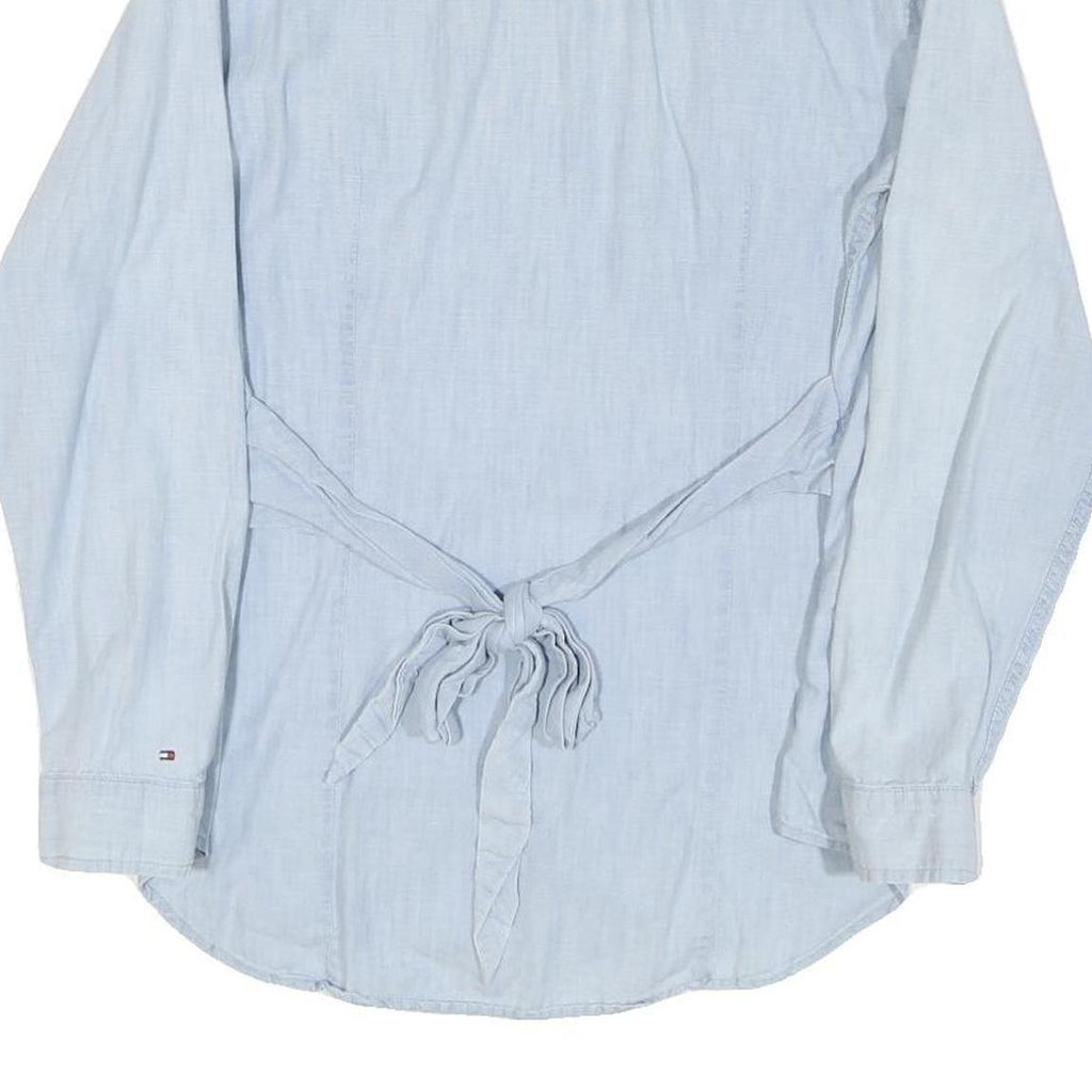 TOMMY HILFIGER Womens Blue Shirt L Cotton Blend Button Down Long Sleeve Classic