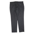 WESSI Mens Cotton Blend Grey Regular Straight Trousers W38 L32 Formal Workwear