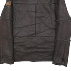 JUST WIN Womens Black Button Jacket L Polyester Blend Faux Shearling Warm