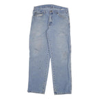 DICKIES Mens Relaxed Light Blue Denim Jeans W32 L30 Workwear Utility Zip Pockets