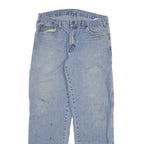 DICKIES Mens Relaxed Light Blue Denim Jeans W32 L30 Workwear Utility Zip Pockets