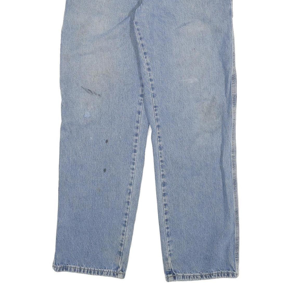 DICKIES Mens Relaxed Light Blue Denim Jeans W32 L30 Workwear Utility Zip Pockets