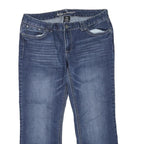 Ariya Womens Blue Regular Straight Denim Jeans W34 L25 Stylish Casual Zip