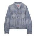 MUSTANG Womens Blue Denim Jacket M Cotton Button Plain Classic Denim Jacket