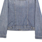 MUSTANG Womens Blue Denim Jacket M Cotton Button Plain Classic Denim Jacket
