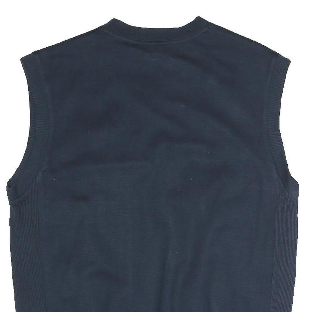 CRANE Lined Mens Blue V-Neck M Sleeveless Cotton Blend Pullover Sweatshirt
