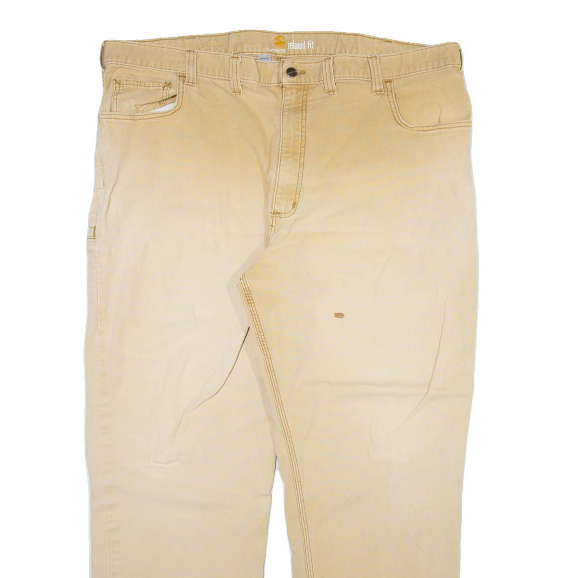 CARHARTT Mens Trousers Beige Relaxed Straight W44 L32
