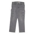 CARHARTT Mens Cotton Blend Grey Relaxed Cargo Trousers W30 L28 Workwear