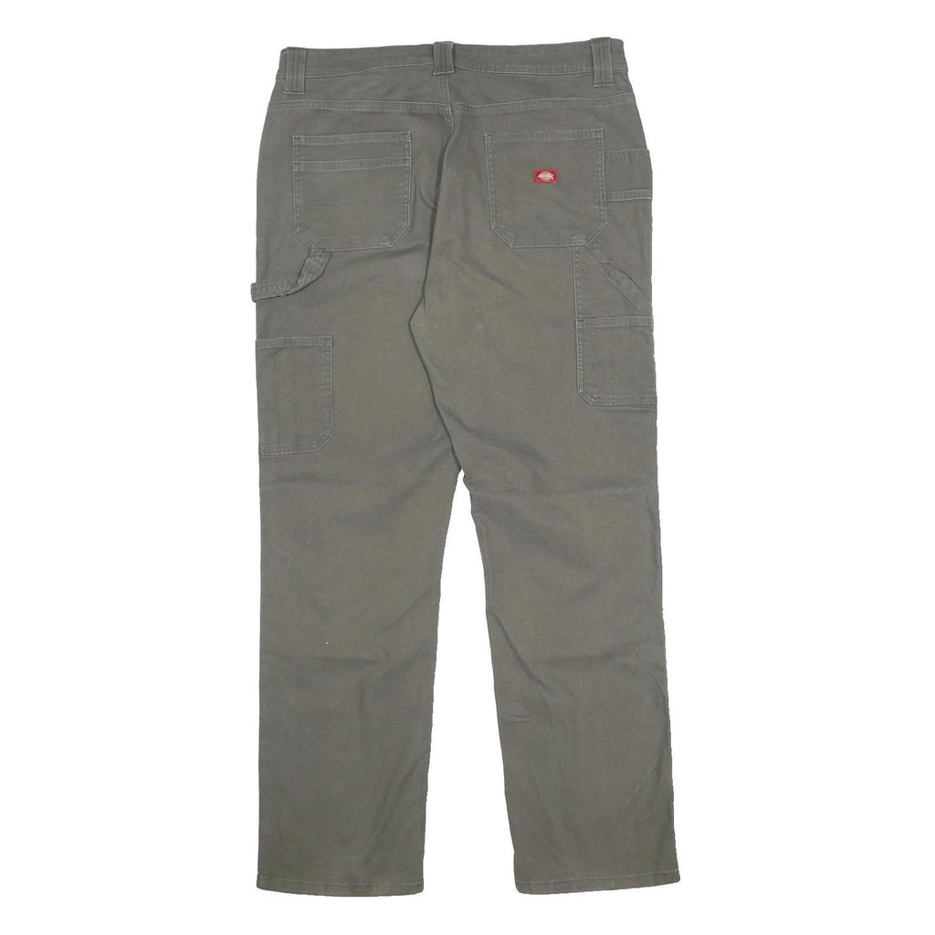 DICKIES Womens Cotton Blend Regular Fit Trousers W34 L32 Workwear Zip Pockets