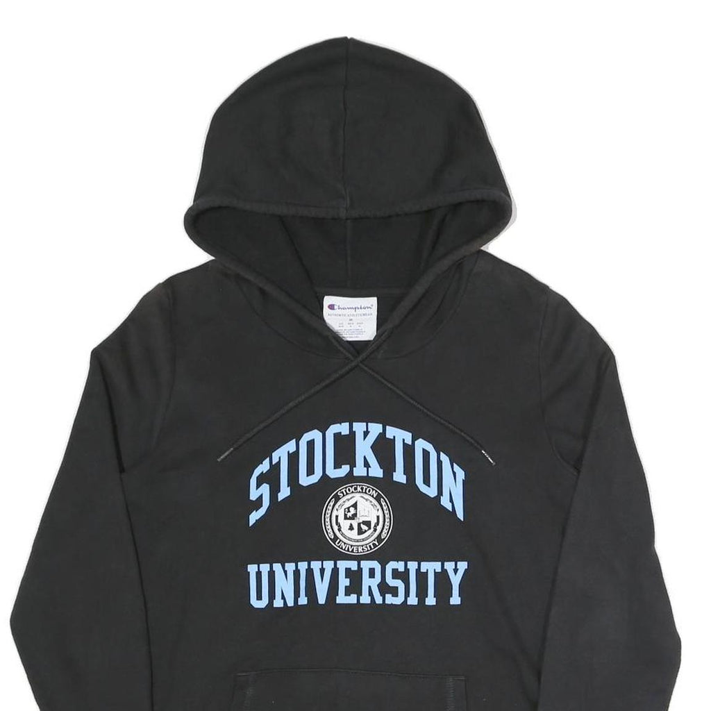 CHAMPION Womens Black Stockton University Pullover Hoodie M Cotton Blend