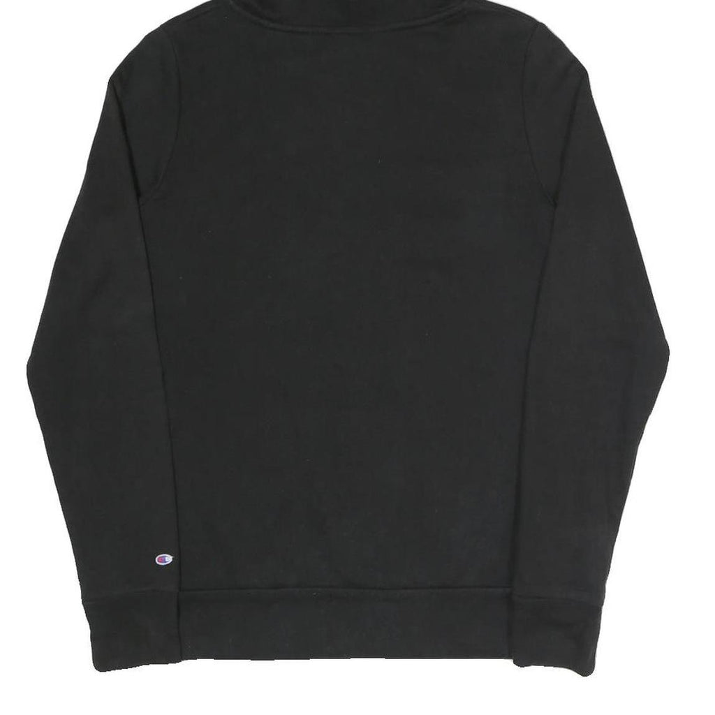 CHAMPION Womens Black Stockton University Pullover Hoodie M Cotton Blend