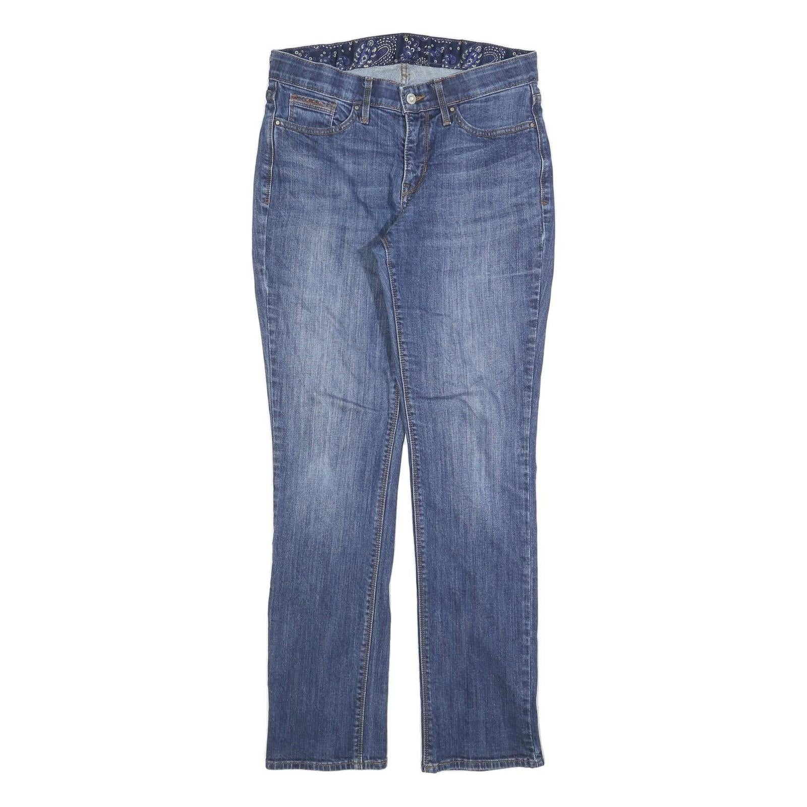 LEVI'S Womens Jeans Blue Regular Straight Denim Medium W28 L32 Classic Fit Zip