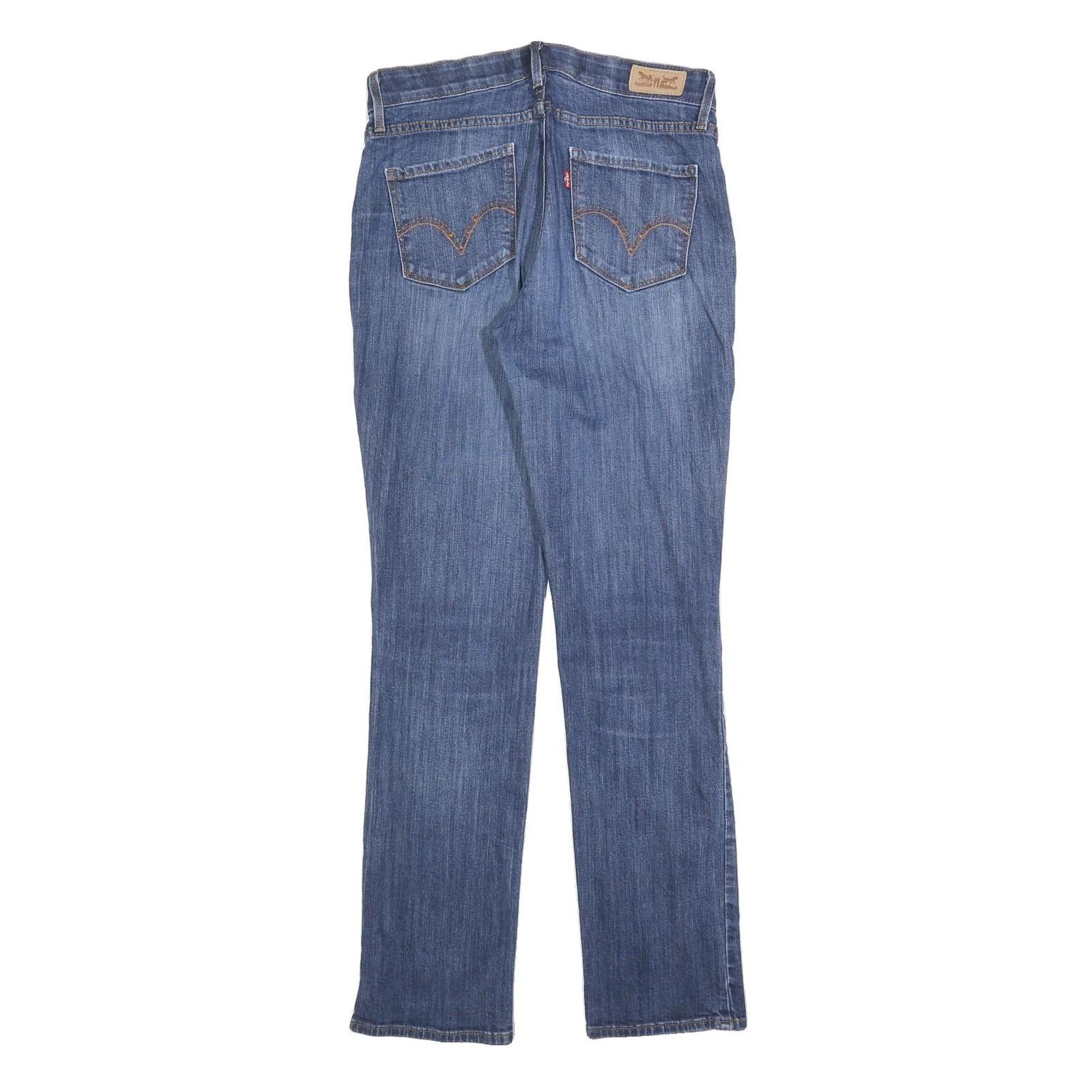 LEVI'S Womens Jeans Blue Regular Straight Denim Medium W28 L32 Classic Fit Zip