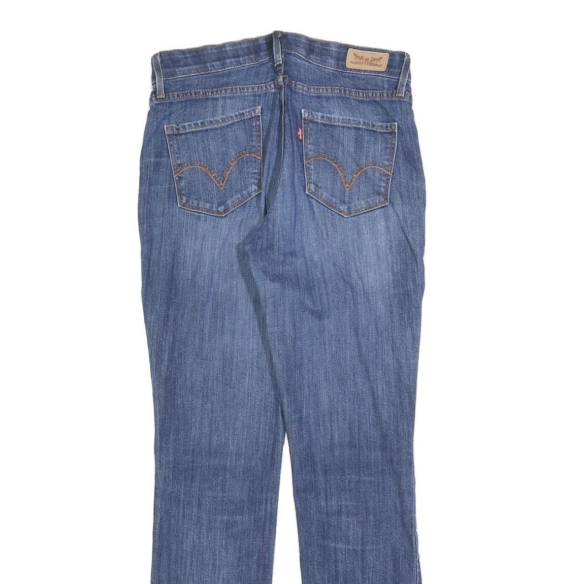 LEVI'S Womens Jeans Blue Regular Straight Denim Medium W28 L32 Classic Fit Zip