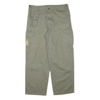 CAMAY Mens Cotton Blend Relaxed Beige Cargo Trousers W34 L28 Utility Pockets