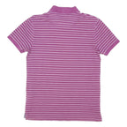TIMBERLAND Mens Pink & Light Pink Striped Short Sleeve Polo Shirt M Cotton Blend