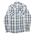 LEVI'S Mens Blue & White Plaid Cotton Shirt S Casual Long Sleeve Western Style