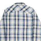 LEVI'S Mens Blue & White Plaid Cotton Shirt S Casual Long Sleeve Western Style