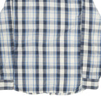 LEVI'S Mens Blue & White Plaid Cotton Shirt S Casual Long Sleeve Western Style